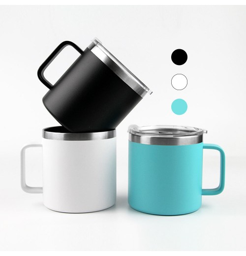 Hot Selling 12oz Stainless Steel Coffee Mug Classic Design with Handle and Eco-Friendly Plastic Lid office mug for gift Hot Selling 12oz Stainless Steel Coffee Mug Classic Design with Handle and Eco-Friendly Plastic Lid office mug for gift