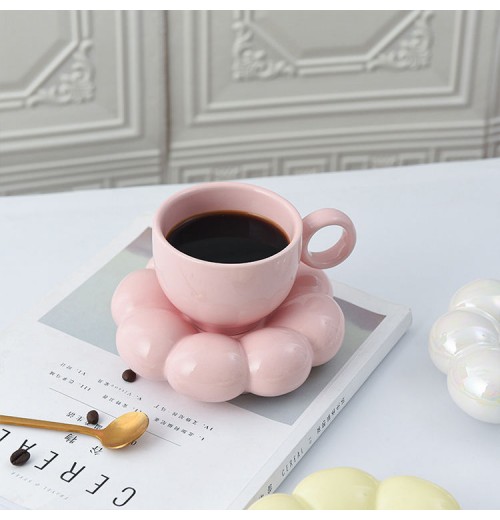 Best Quality 200Ml Luxury Thick Handle Ceramic Coffee Mug Cup With Saucer Plate Set Best Quality 200Ml Luxury Thick Handle Ceramic Coffee Mug Cup With Saucer Plate Set