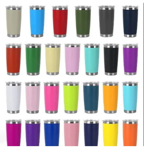 Fast ship Powder Coated travel coffee mug Regular Tumbler Stainless Steel Double Wall vacuum cup 20oz Car Tumbler with Lid Fast ship Powder Coated travel coffee mug Regular Tumbler Stainless Steel Double Wall vacuum cup 20oz Car Tumbler with Lid